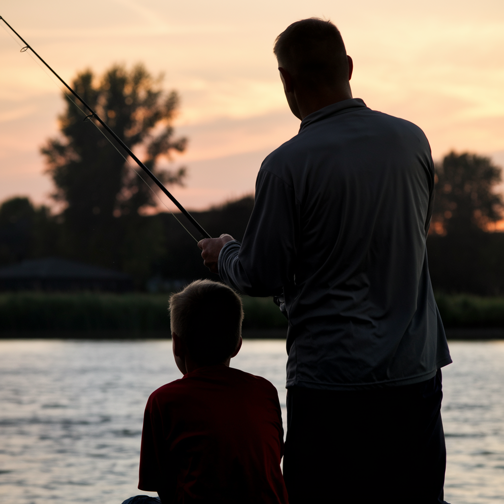 Father and Son Fishing